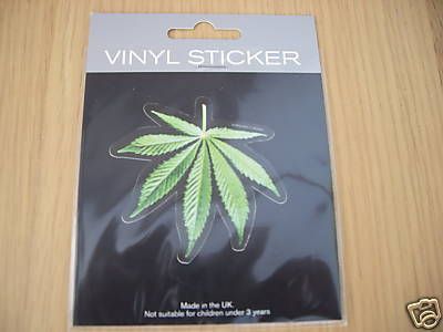 WEED GANJA LEAF HASH BONG PIPE OUTDOOR VINYL STICKER  