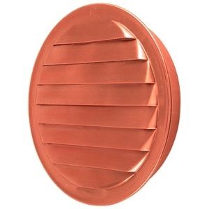 Round Copper Soffit Vent with Screen  