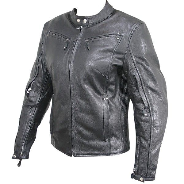 Xelement XS 2002 Womens Armored Leather Motorcycle Jacket 2XL  