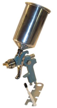 HVLP Gravity Feed Air Paint Spray Gun with Aluminum Cup