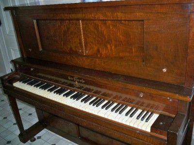   BROS & CO New York PLAYER PIANO AE Spangler Upright Beautiful  