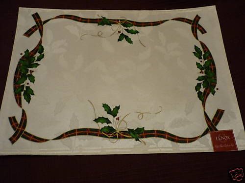 LENOX Holiday Nouveau placemat(s) NWT  