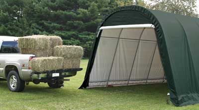 SHELTER LOGIC ENCLOSED STORAGE SHED CARPORT GARAGE TENT  