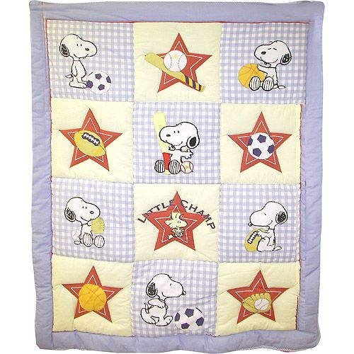 snoopy puppy dog 4 Piece Crib Bedding Set  