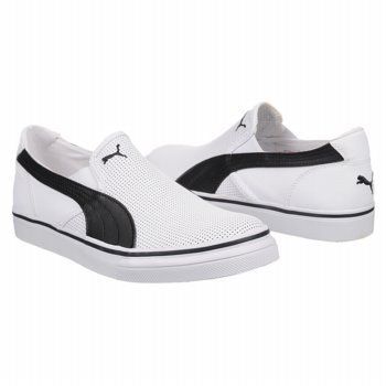 NEW MEN PUMA RIP L PERF SLIP ON WHITE BLACK ORIGINAL  