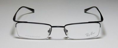  RAY BAN 8582 51 19 140 BLACK HALF RIM TITANIUM RX EYEGLASSES/GLASSES 