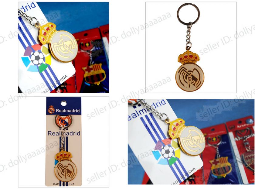 Football Real Madrid FC Badge Keyring Keychain Key ring  