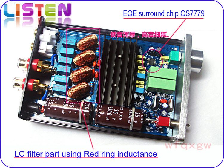 EQE sound effect TDA7492 50WX2 Class T Amp Integrated digital Stereo 