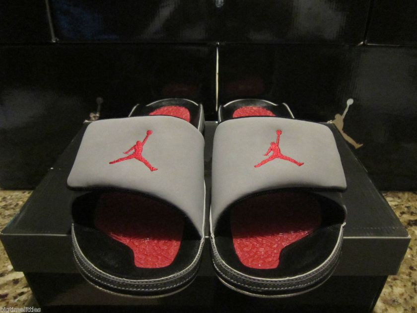 NIKE AIR JORDAN 3 SLIDE SANDAL CEMENT GREY ATHLETIC BBALL SHOES Sz14 