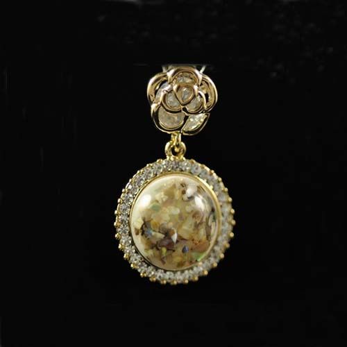   18K Gold Plated Swarovski Crystal Colorful Shell Pendant Stud Earrings