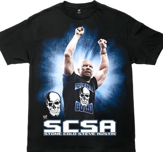 Stone Cold Steve Austin Arms Raised WWE T shirt New  