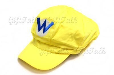 Super Mario Bros Anime Hat Wario W Cap Yellow Cosplay  