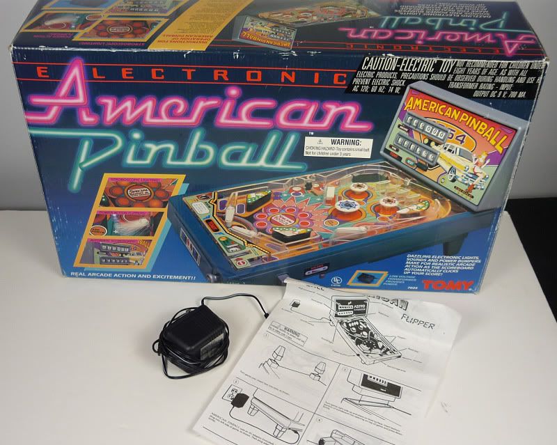   TOMY AMERICAN PINBALL ELECTRONIC TABLETOP PINBALL MACHINE GAME IN BOX