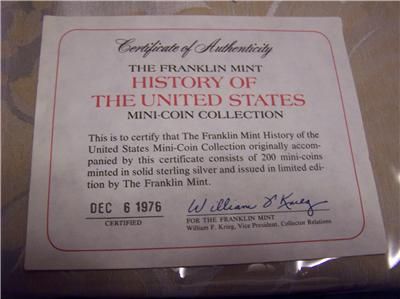 HISTORY OF THE US FRANKLIN MINT 200 SILVER MEDAL SET  