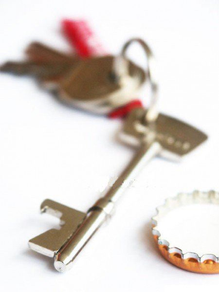 NEW Bottle Opener key Ring Keyring chain Metal Bar Tool  