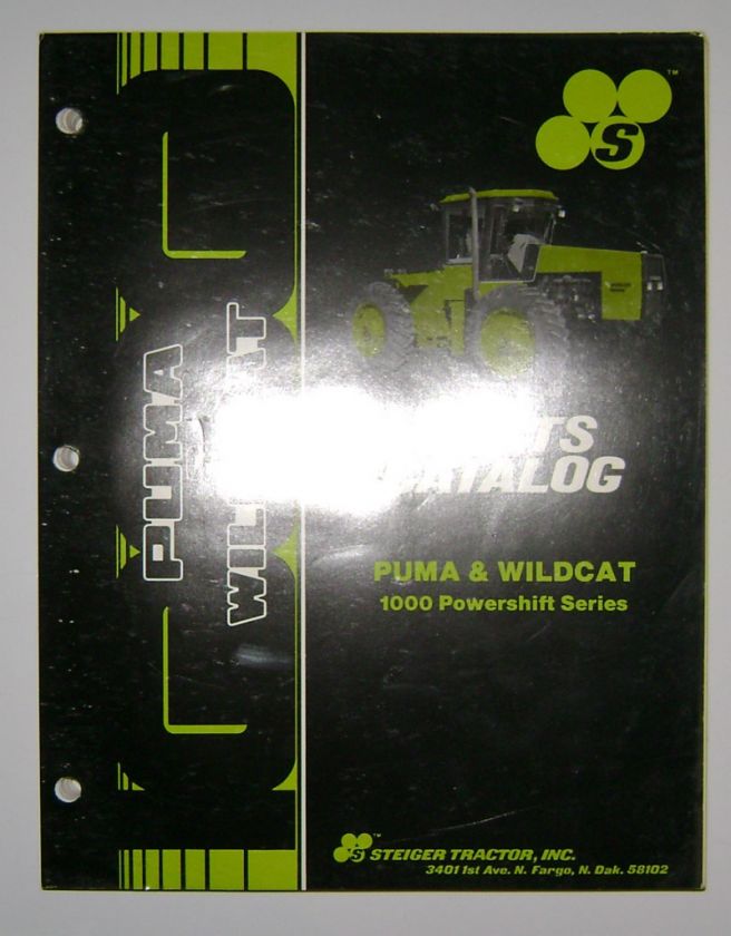 Steiger Puma Wildcat 1000 Series Tractor Parts Catalog  