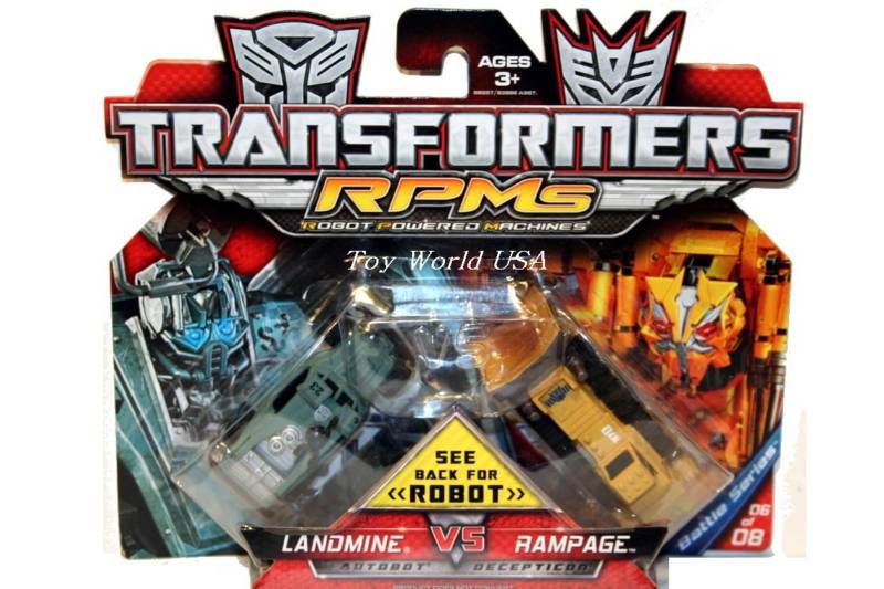 Transformers RPMS Landmine vs Rampage Vehicle  