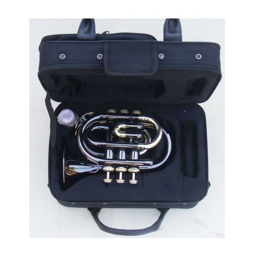 2010 new advanced black Bb pocket trumpet outfit  