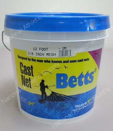 Betts Old Salt 12 Cast Net 3/8 Mesh Casting Net 12PM 042621111765 