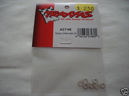 Traxxas 2746 washers, 3x6mm metal (12)  