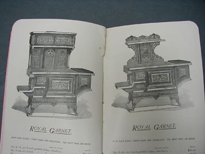 1888 GARNET ANTIQUE WOOD PARLOR HEATING STOVE CATALOG  